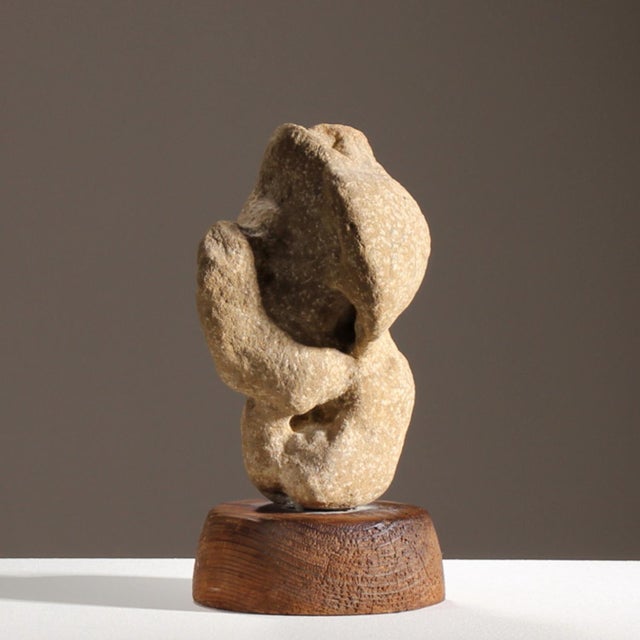 Beige Hans-Hermann Lippold, Metamorphose, 1971, Stone on Wood Base For Sale - Image 8 of 8