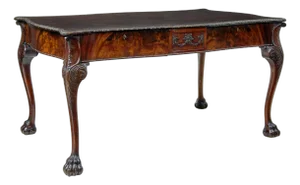 Mid 19th Century Chippendale English Partners Desk, 1860s