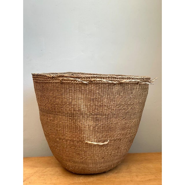 Vintage Handmade Woven Basket For Sale - Image 11 of 16