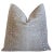 Taupe & White Antelope Print Feather/Down Pillow 17" Square For Sale In Los Angeles - Image 6 of 6