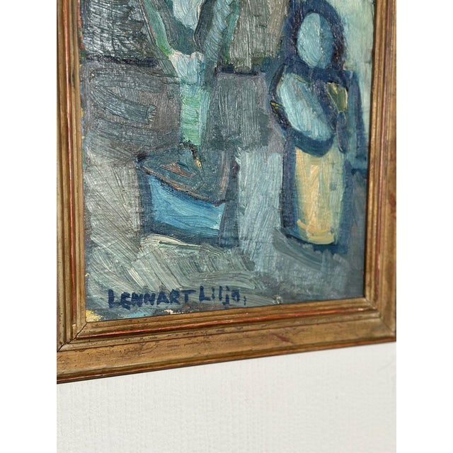 Lennart Liljo, Plant Pot, 1960s, Oil on Panel, Framed For Sale - Image 10 of 16