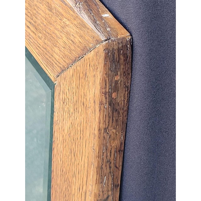 American Arts and Crafts Oak Large Mirror. For Sale - Image 3 of 9