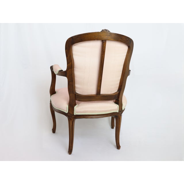 Antique French Provincial Open Arm Bergere For Sale - Image 10 of 12