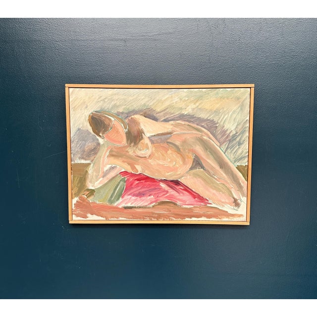 Arne Cassel, Lying Nude, 1960s, Oil on Canvas, Framed For Sale - Image 17 of 18