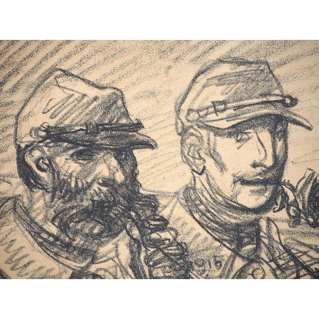 Théophile Alexandre Steinlen, Officers with a Pipe and a Rose, 1915, Lithograph For Sale - Image 6 of 8