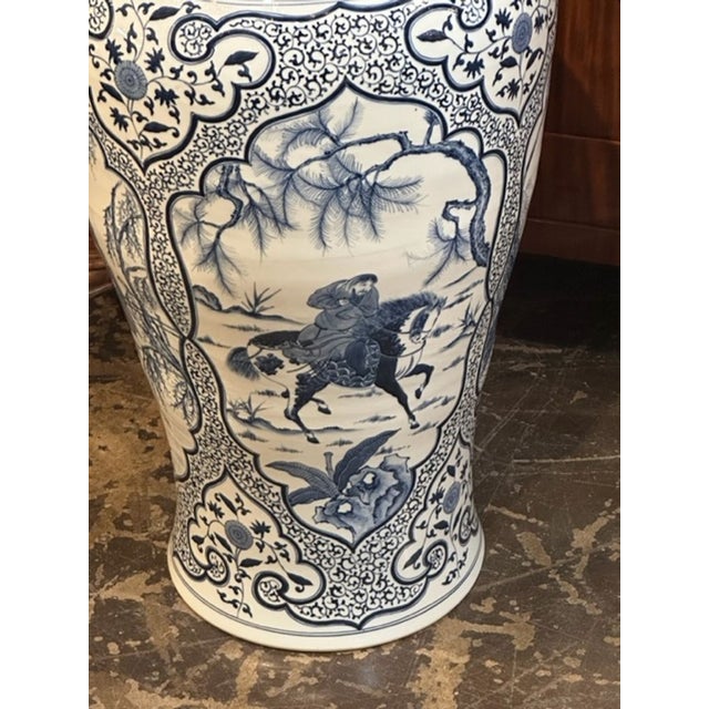 Palace Size Chinese Blue and White Vase For Sale - Image 4 of 7