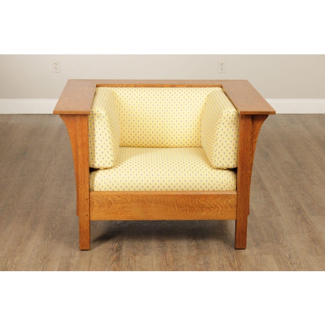 Stickley Mission Collection Oak Prairie Chair For Sale - Image 11 of 12