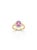 Modern Natural 18k Gold Pink Sapphire & Diamond Halo Ring, 1.47ct For Sale - Image 3 of 8