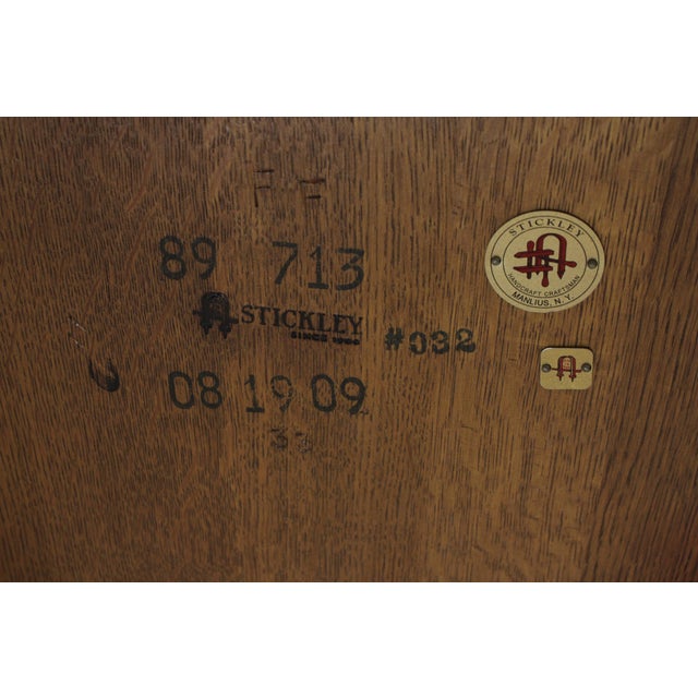 Stickley Round Mission Oak Dining Room Table For Sale - Image 18 of 18