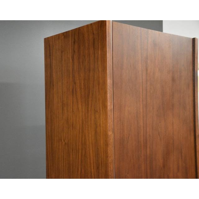 1960s Walnut Tall Armoire Dresser by Barzilay For Sale - Image 11 of 13