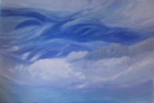 “Swirling Skies” Large Original Oil Painting by Anita Blythe – 4' X 6'