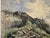 Original watercolor on paper depicting a rugged, rocky mountain landscape with a boulder-strewn path or dry streambed,...