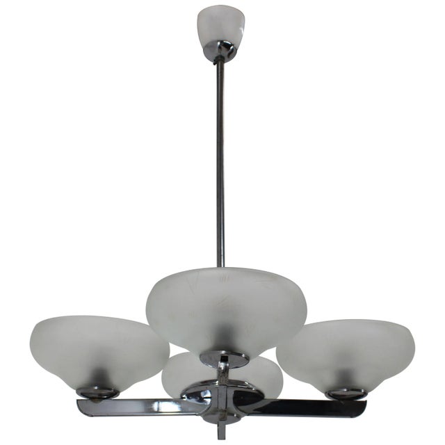Mid-Century Chrome Chandelier, 1960s For Sale - Image 9 of 9