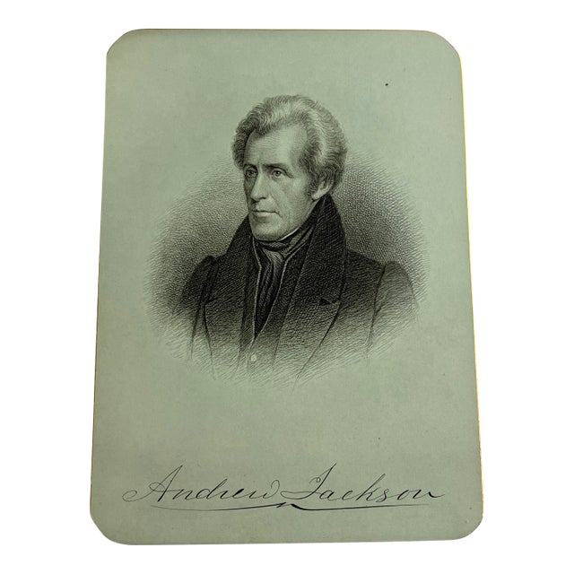 1881 Andrew Jackson Steel Engraving Print For Sale