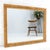 Wood Large 36x44 c1970s Rectangle Rattan Cane Bamboo Frame Wall Mirror MINT For Sale - Image 7 of 15