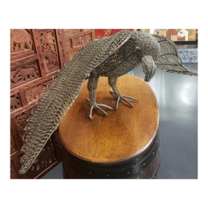 1940s Folk Art Prison Fence Wire Seagull Sculpture Made by Angola Prison Inmate