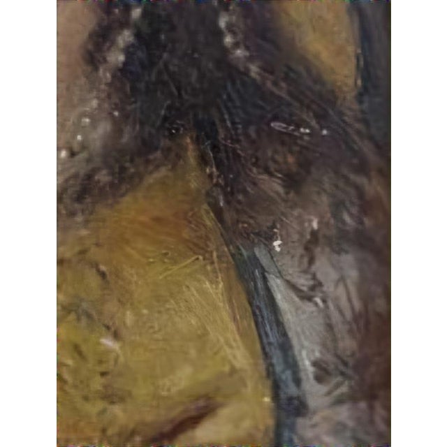 18th Century 18th Century Dutch School Miniature Portrait Oil on Panel – Tronie Inspired by Vermeer, Young Woman With Turban and Pearls. For Sale - Image 5 of 6