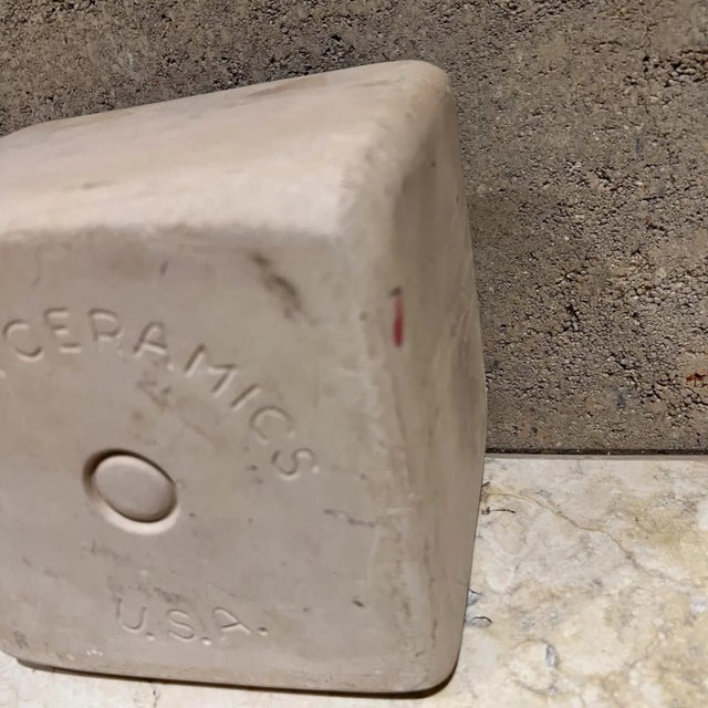 1960s Architectural Pottery Square Bisque Planter Style John Follis For Sale - Image 10 of 10