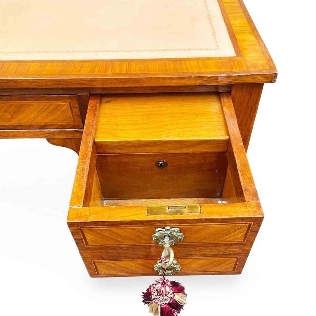 Wood 19th Century Louis XVI French Center Desk For Sale - Image 7 of 12