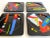 Various Artists Vintage 1980's Postmodern Studio Fused Art Glass Multicolor Abstract Coasters - Set of 4 For Sale - Image 4 of 12