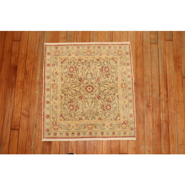 Early 21st Century Square Vintage Turkish Brown Crimson Red 20th Century Rug - 2'2" x 2'4" For Sale - Image 5 of 6