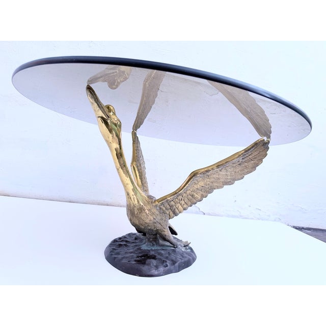 Hollywood Regency Swan Metal Coffee Table, 1960s For Sale - Image 16 of 16