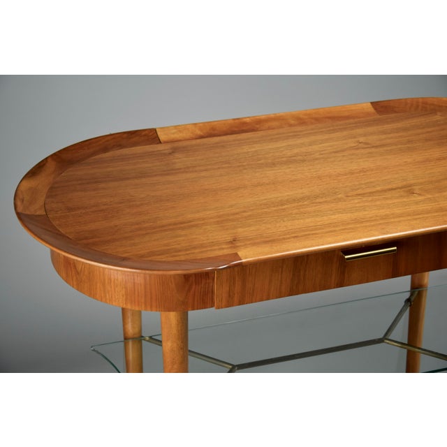 Brown Mid-Century Entrance Console Table by A. A. Patijn for Zijlstra Joure, 1950 For Sale - Image 8 of 15