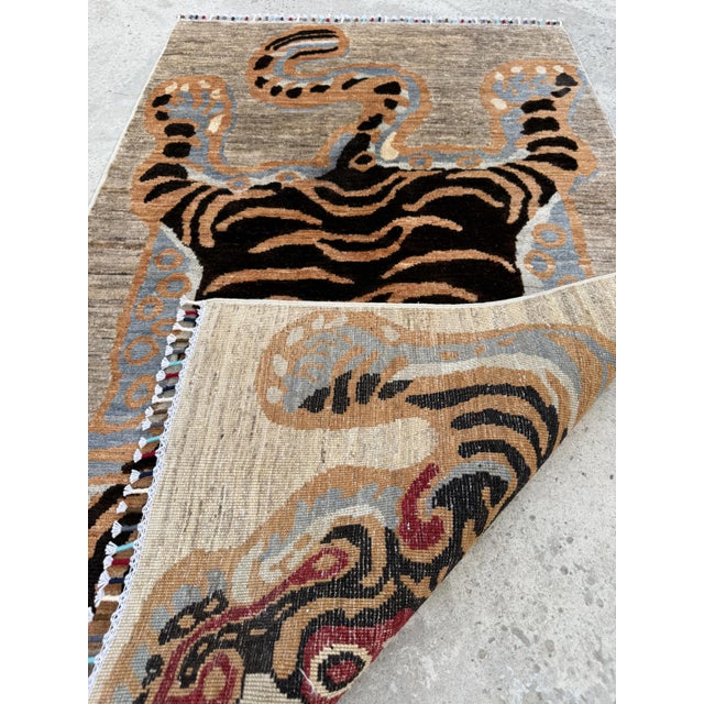 Tibetan Tiger Design Area Rug, 02'11 X 04'11 For Sale - Image 11 of 12