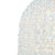 Worlds Away Matthew Izzo Home Arleigh Elongated Dome, Bell Shaped White Wash Wood Bead Pendant Light For Sale - Image 4 of 5