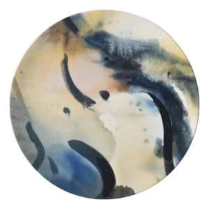 Limited Edition "Riding the Current" Fine Bone China Plate No. 3 by Fanyu Lin