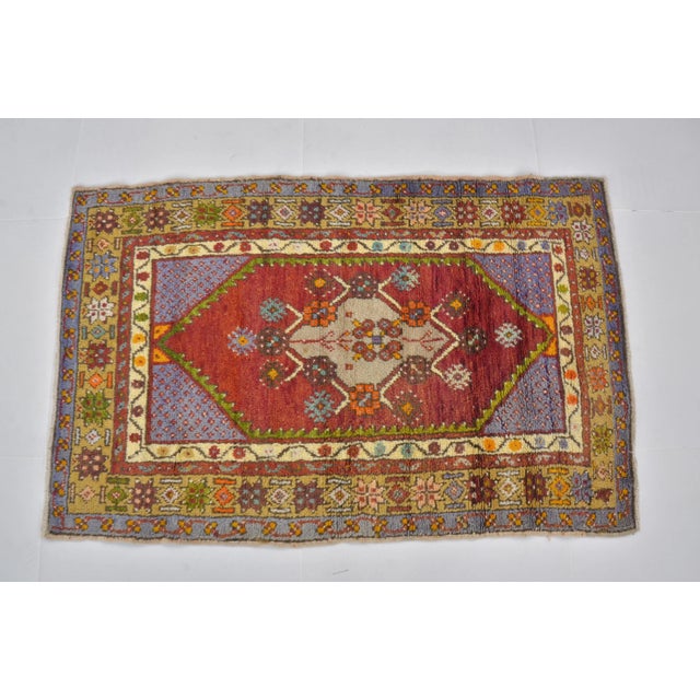 1960s Handmade wool and cotton rug in Turkish Anatolia Runner Carpet, Vintage Oushak Rug, Turkish Vintage Anatolian Rug,...