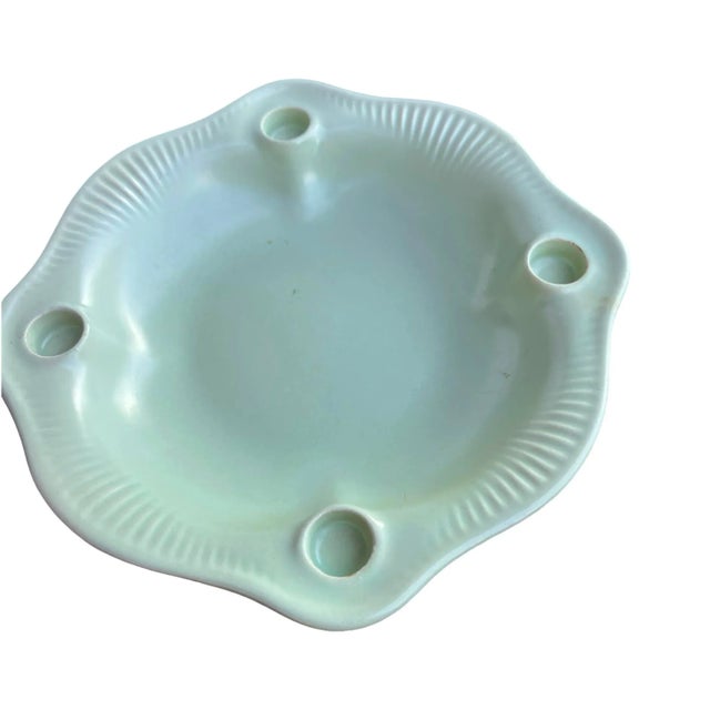 Ceramic Advent Plate/Candle Holder, Jasba, Germany 1960s | Mint Green For Sale - Image 10 of 10