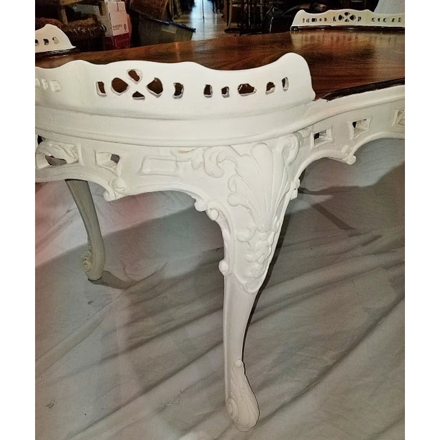Carved and Painted 1920s Mahogany Coffee Table For Sale - Image 9 of 10
