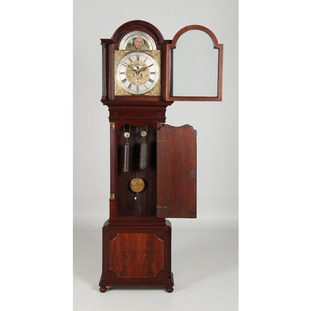 Late 18th Century English Grandfather Clock with Moon Phases, 1780 For Sale - Image 5 of 18