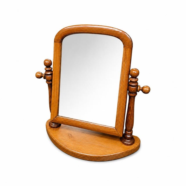 French Swivel Mirror in Pine, 1970s For Sale - Image 3 of 3