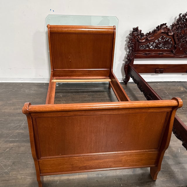 Twin Size Circa 1997 Bombay Co. Sleigh Bed Frame For Sale - Image 10 of 12