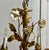 Vintage Italian Gilded Tole and Cream Enamel Floral 6-Light Chandelier For Sale - Image 9 of 17
