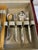 Mid 20th Century 1847 Rogers Bros Flair 38-Piece Silverplate Flatware Set in Original Wood Chest For Sale - Image 5 of 12