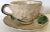 Mid-Century Modern Vintage Japanese Wabi Sabi Pottery Cups and Saucers, Set of 4 For Sale - Image 3 of 7