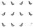 Sample - Schumacher Birds Print Wallcovering In Black On Natural For Sale