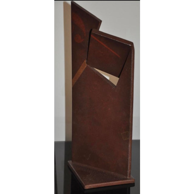 Original and unique work. Made of polychrome steel, measuring 36 x 14.5 x 10.5 cm. Title: window 6 Signed by the artist....