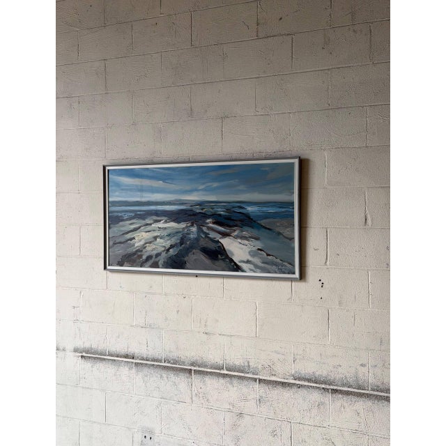 Kay Andersen Coastal Landscape Painting Vintage 1972 | Chairish