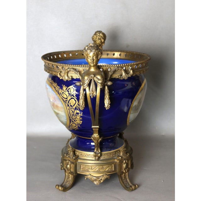 Large Sèvres Bowl Mounted in Bronze, 1800s For Sale - Image 12 of 14