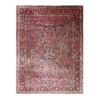 Early 20th Century Antique Persian Sarouk Rug 7' X 10' For Sale
