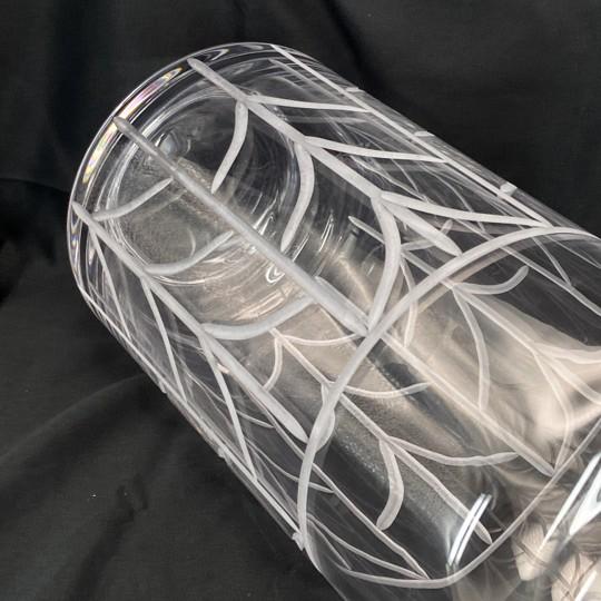 Tiffany & Co. "Wheat Leaf" Baluster Vase 11.5” With Original Box and Label (Cut / Etched Clear Crystal #13497) For Sale - Image 10 of 18