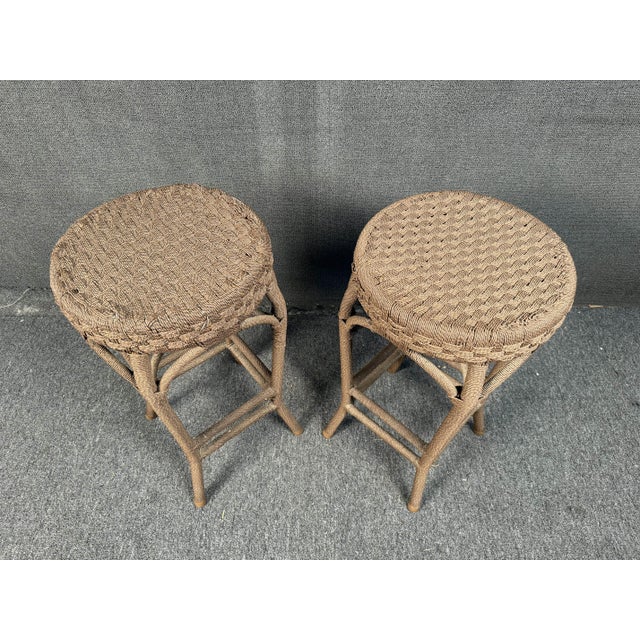 Woven Outdoor Bar Set For Sale - Image 11 of 12