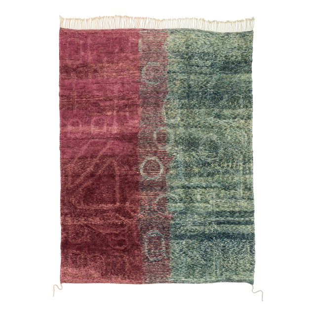 Hand-Knotted Wool Rug by Azele Studio For Sale