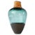 Green Blue and Brass Patina India Vase I by Pia Wüstenberg For Sale - Image 9 of 9