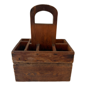 Primitive Wood Tool or Sewing Box With Lid