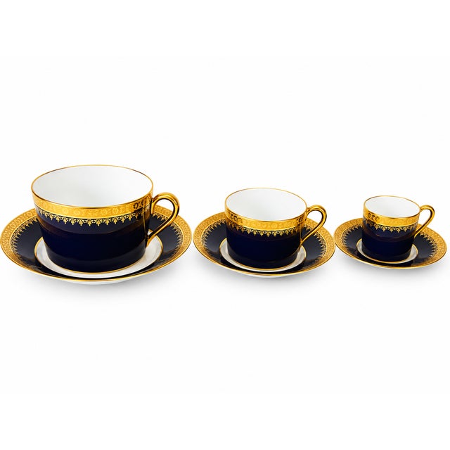 Limoges Porcelain Tea and Coffee Service, 1980s, Set of 22 For Sale - Image 4 of 13